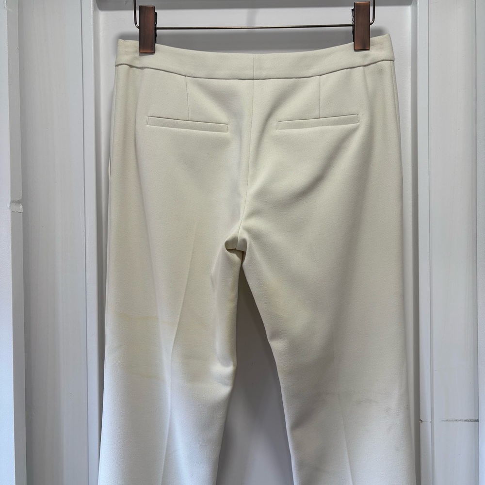Ann Taylor Ivory Cream Stretch Slim Ankle Pants Size 6 - Picture 9 of 15